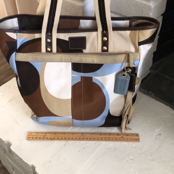 Coach Multicolor satin Shoulder bag tote - Picture 9 of 10